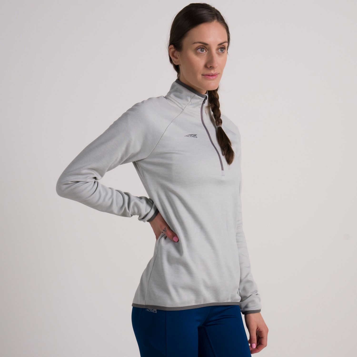 Altra Core 1/2 Zip Sweatshirt Dame Grå | Norge-04512879