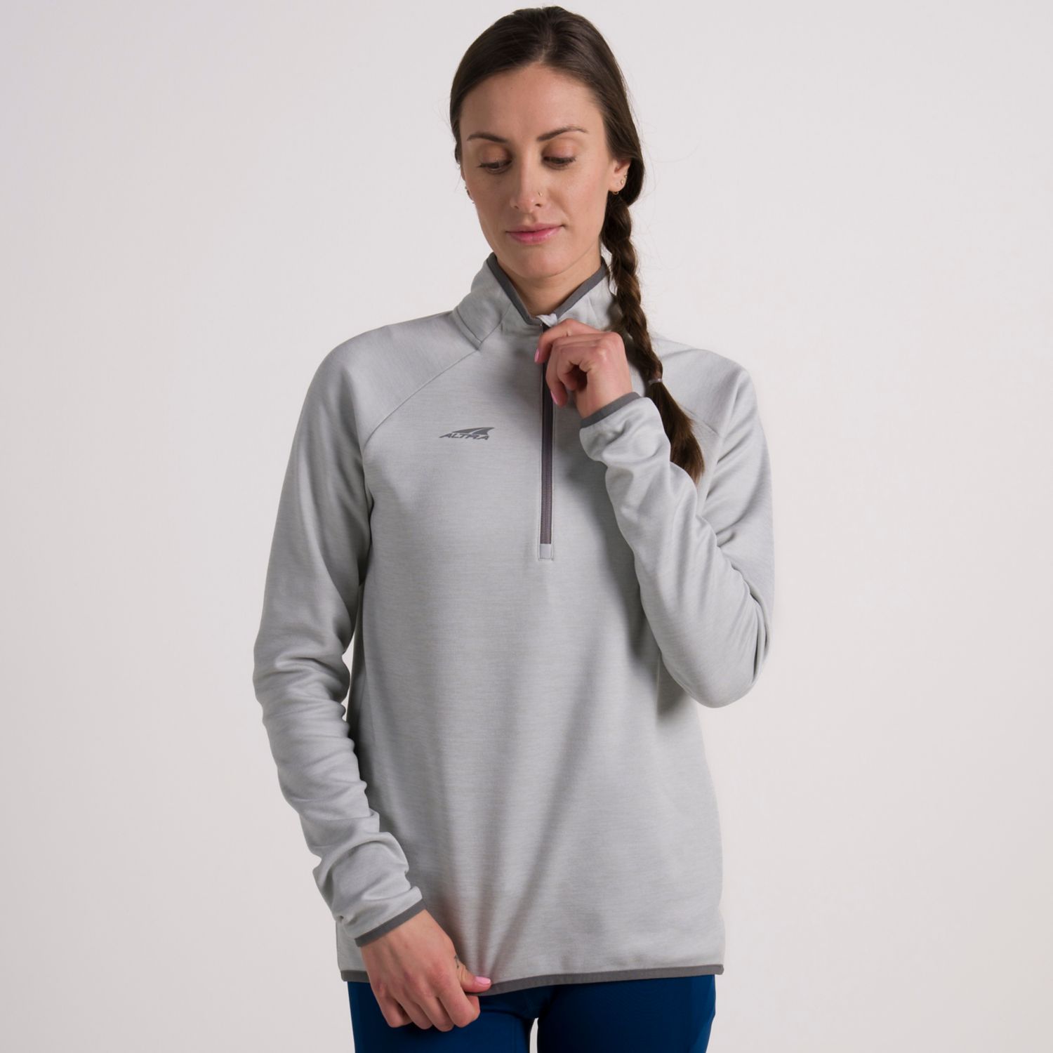 Altra Core 1/2 Zip Sweatshirt Dame Grå | Norge-04512879