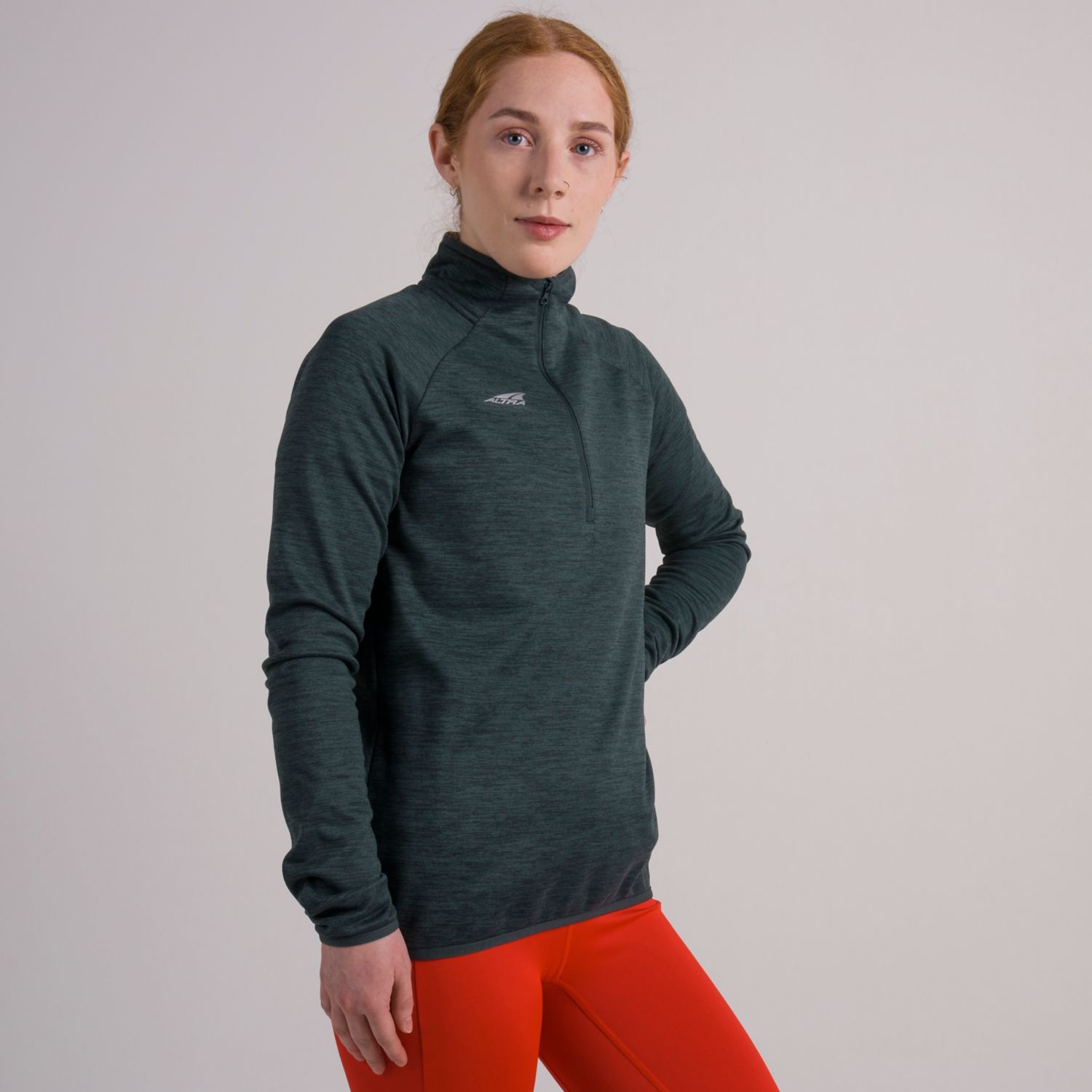 Altra Core 1/2 Zip Sweatshirt Dame Mørke Grønn | Norge-80169549