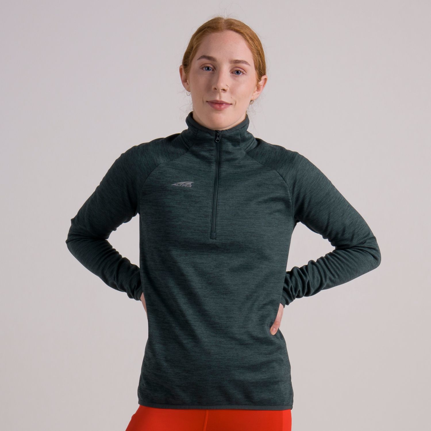 Altra Core 1/2 Zip Sweatshirt Dame Mørke Grønn | Norge-80169549